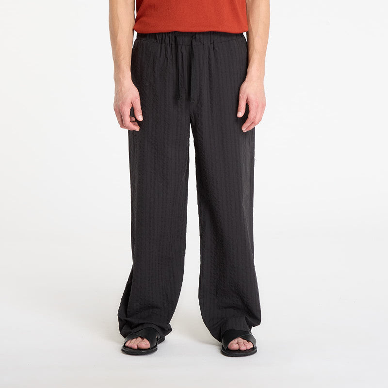 Urban Classics Loose Seersucker Pants Black