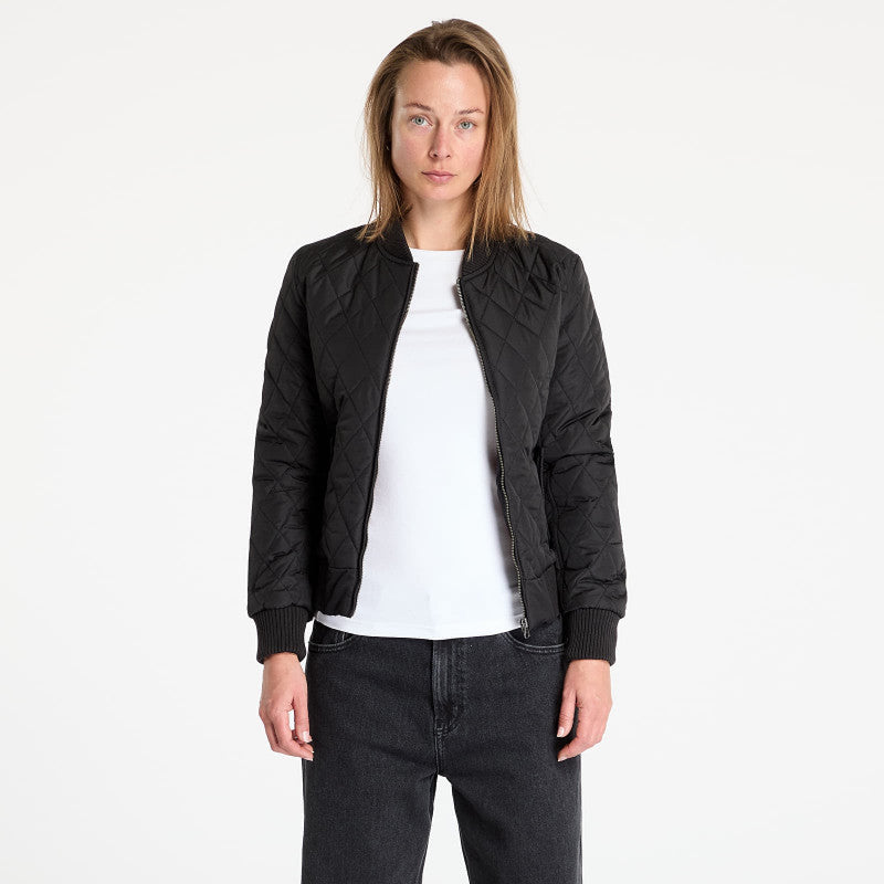 Urban Classics Ladies Diamond Quilt Nylon Jacket Black