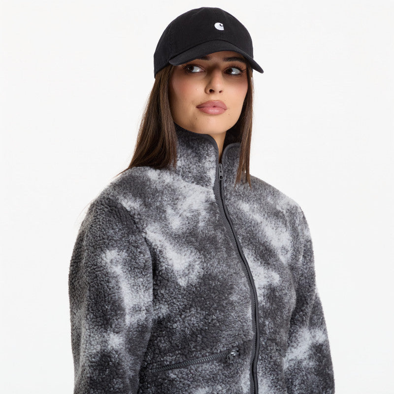 Urban Classics Printed Sherpa Jacket Grey Tie Dye