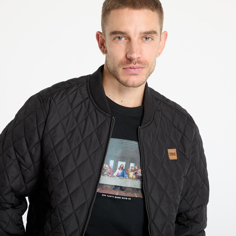 Urban Classics Diamond Quilt Nylon Jacket Black