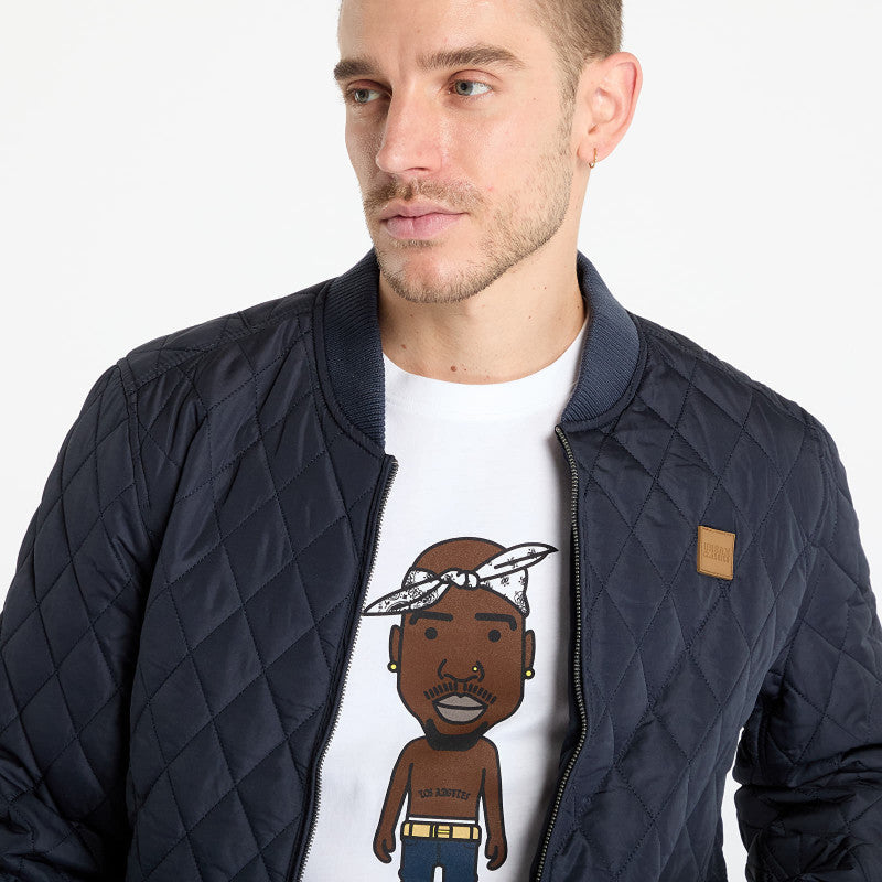 Urban Classics Diamond Quilt Nylon Jacket Navy