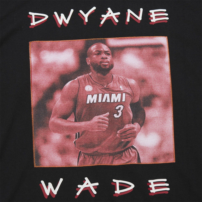 Mitchell & Ness NBA Heavyweight Premium Player Tee Vintage Logo Miami Heat Dwyane Wade