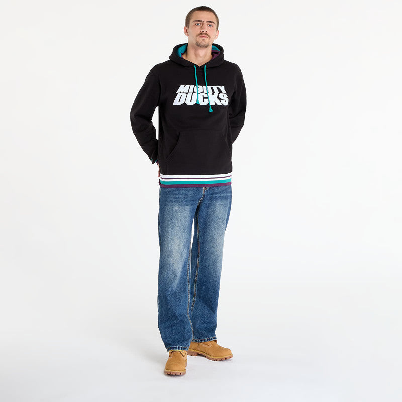 Mitchell & Ness NHL Playmaker Fleece Hoodie Vintage Logo Ducks Black