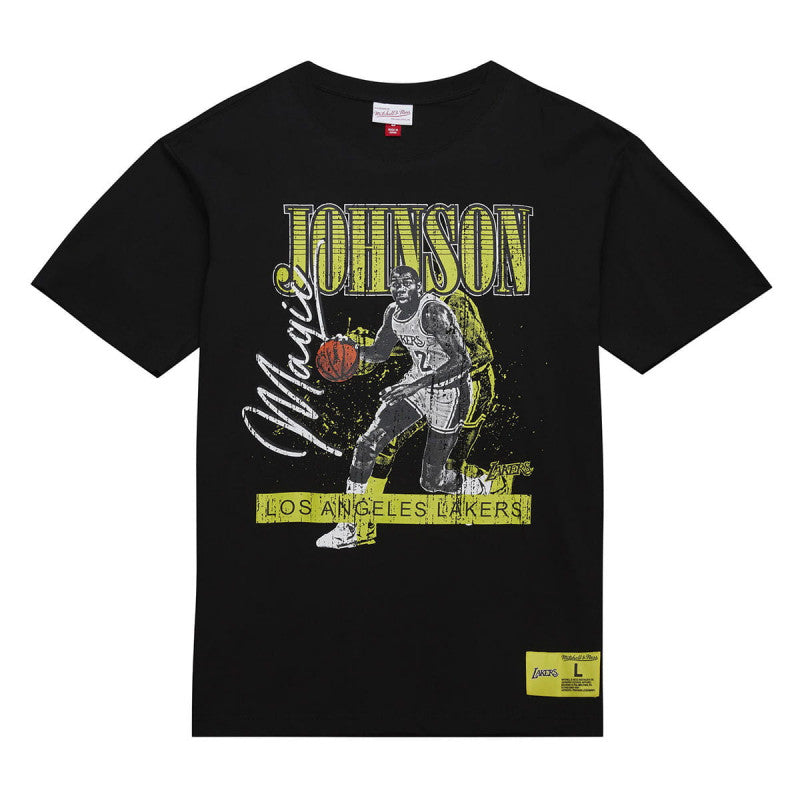 Mitchell & Ness NBA HW Neon Pop Player SS Tee Vintage Logo Los Angeles Lakers Magic Johnson