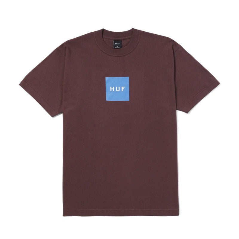HUF Essentials Set Box Logo T-Shirt Eggplant