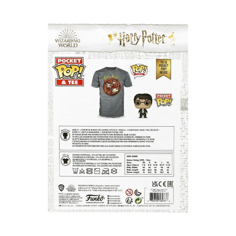 Funko Pocket Pop & Tee Kid's / Youth Harry Potter Trio