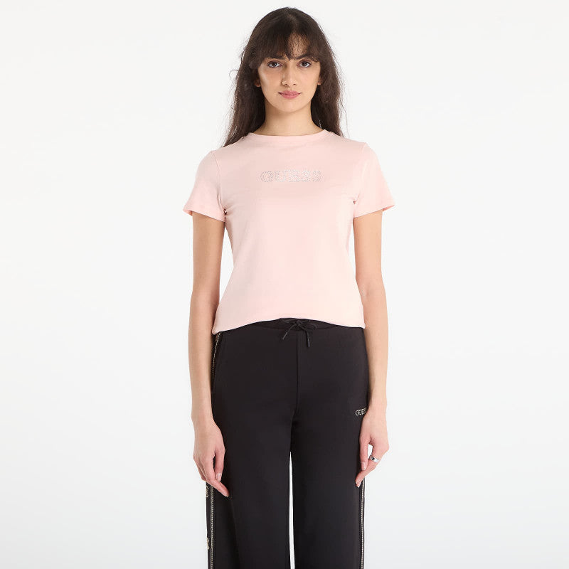 GUESS Briana Ss T-Shirt Pink Good Vibes