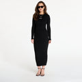 Sukienka GUESS Flaminia Ls Cn Ribbed Dress Sw Black
