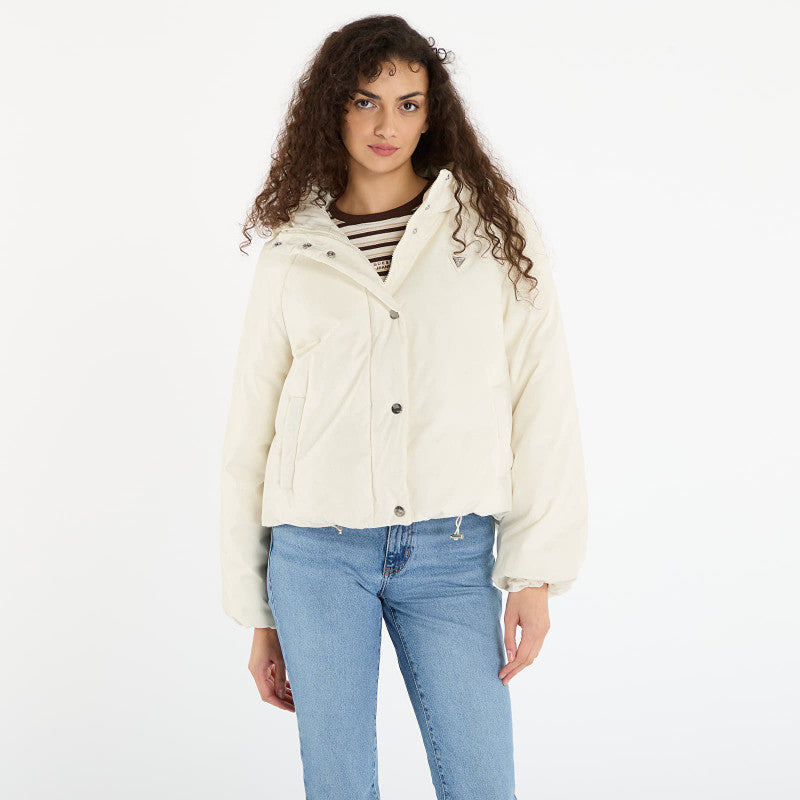 GUESS 4G Boxy Puffer Jacket Cream