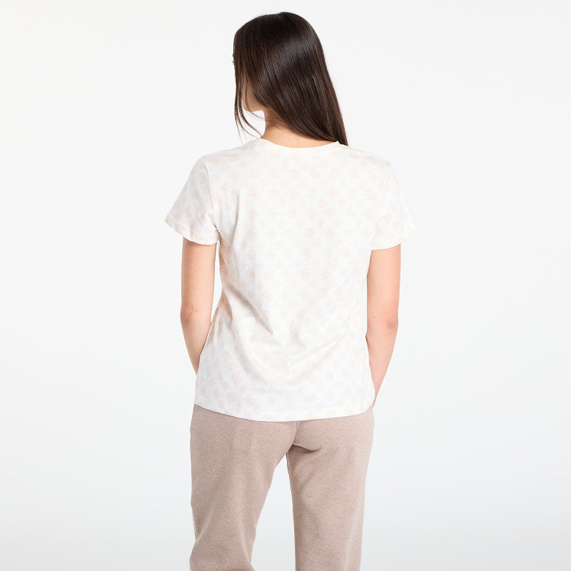 GUESS Gloria Peony Ss T-Shirt Beige
