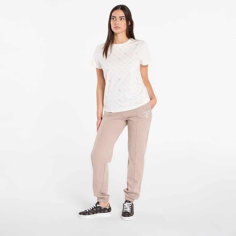 GUESS Gloria Peony Ss T-Shirt Beige