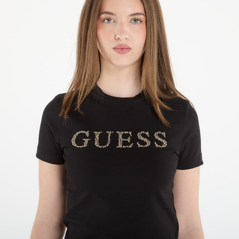 GUESS Octavia Rn Ss T-Shirt Jet Black