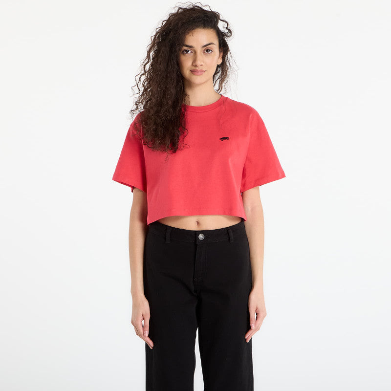 Vans Wmns Salton Relax Crop SS T-Shirt Crimson Haze