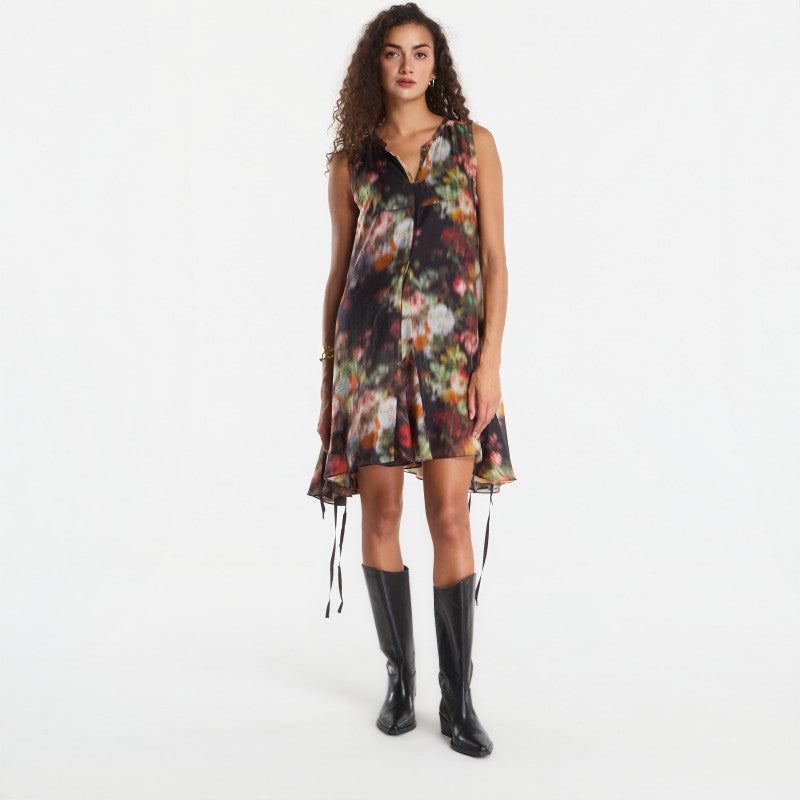 Sukienka AllSaints Sybil Mini Dress Hazed Black