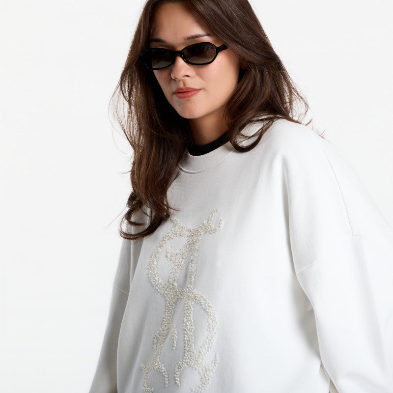 AllSaints Reflex Lila Sweat Optic White