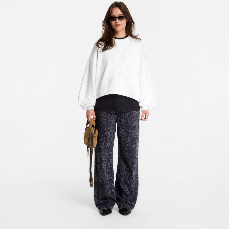 AllSaints Reflex Lila Sweat Optic White