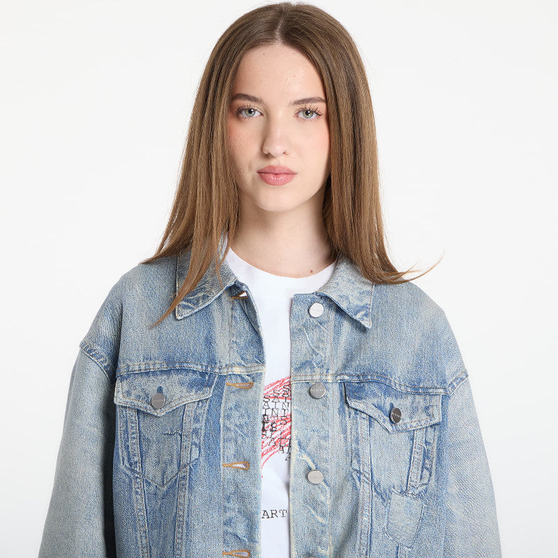 AllSaints Anders Terry Shacket Illusion Indigo