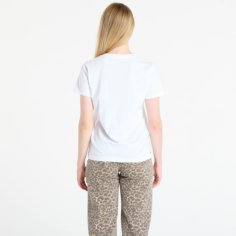GUESS Ss Cn Krystal Triangle Tee White