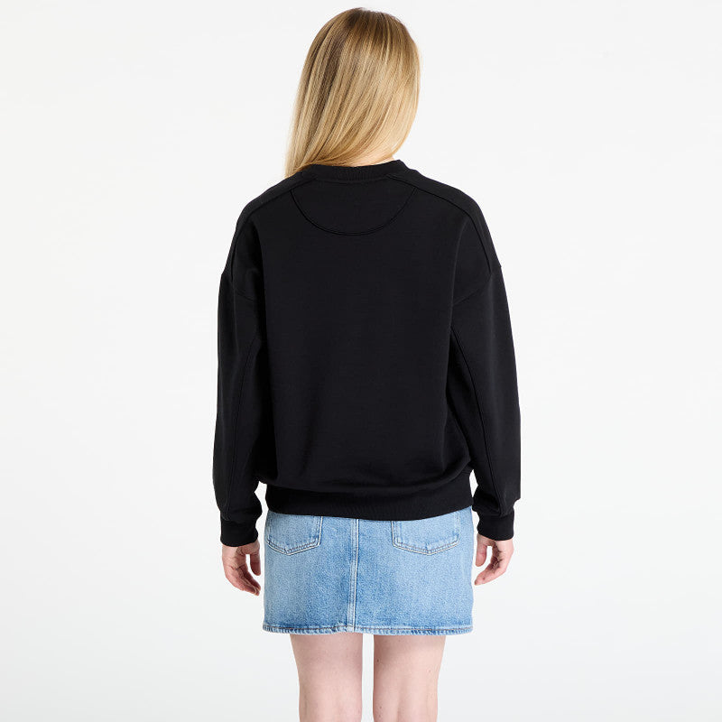 GUESS Ls Triangle Glitter Sweatshirt Black