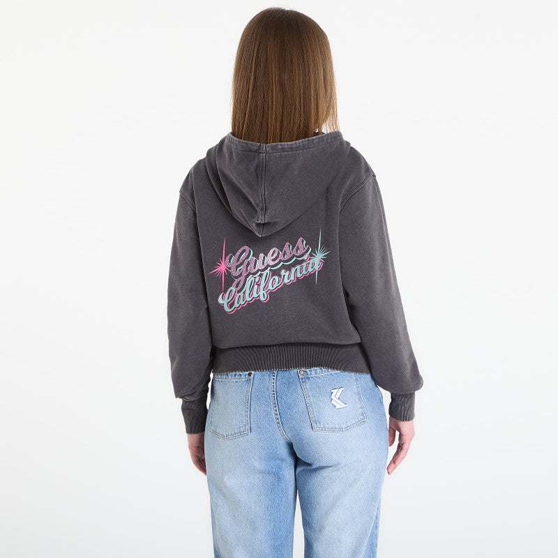 Guess Jeans Hooded California Sweatshirt Jet Black Multi