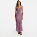 Sukienka GUESS Sl Sheer Skirt Meena Ribbed Dress Twilight Lavender/ Multi