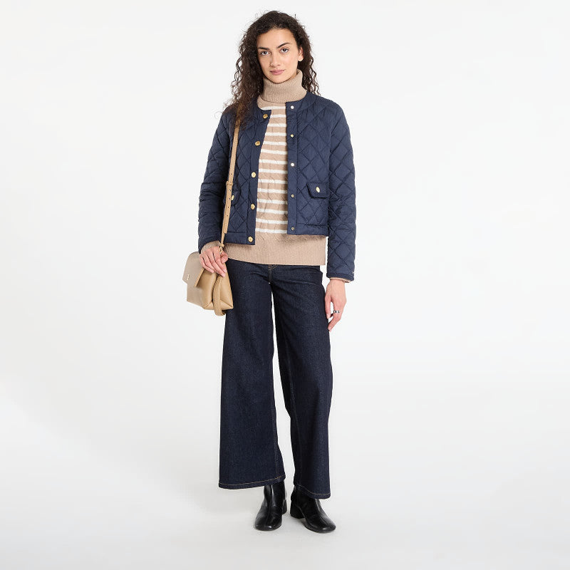 Tommy Hilfiger G/Button Quilted Reg Lady Jacket Dark Night Navy