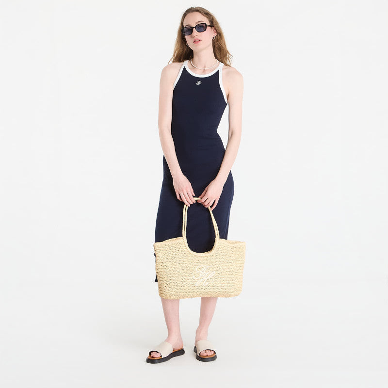 Sukienka Tommy Hilfiger Contrast Bind Rib Tank Dress Navy