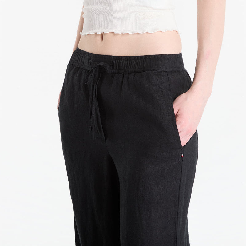 Tommy Hilfiger Ess Linen Pull On Pants Black