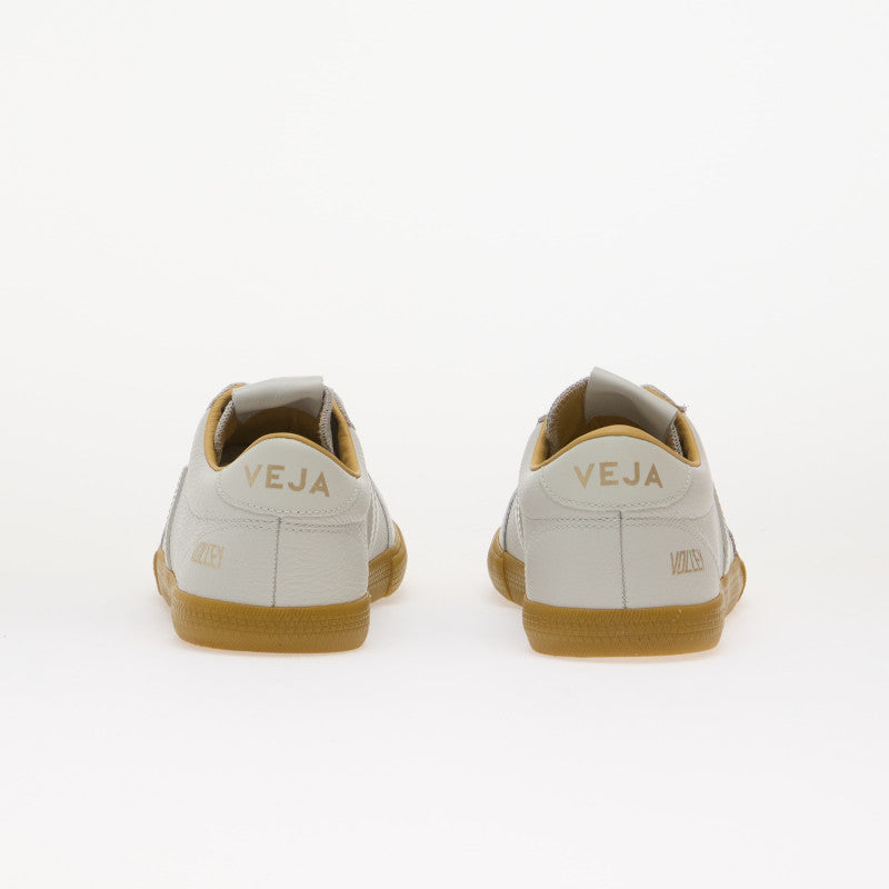 Veja Volley Sig Grained Oil Leather Pearl