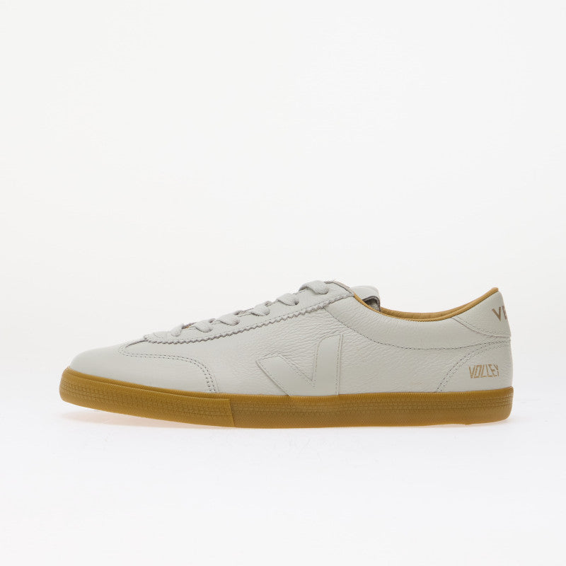 Veja Volley Sig Grained Oil Leather Pearl